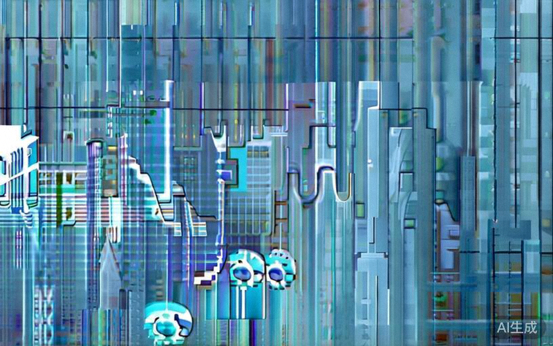 AI与自动化技术重构跨境电商运营示意图：展示AI大脑连接选品、客服、供应链、营销等各个环节