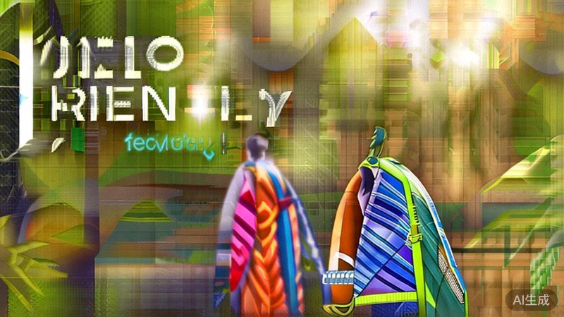 采用环保材料制作的时尚背包和服饰，在自然光线下拍摄，突出可持续理念