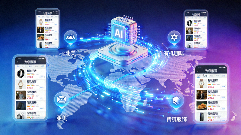 人工智能算法正在为全球不同地区的消费者生成个性化商品推荐界面